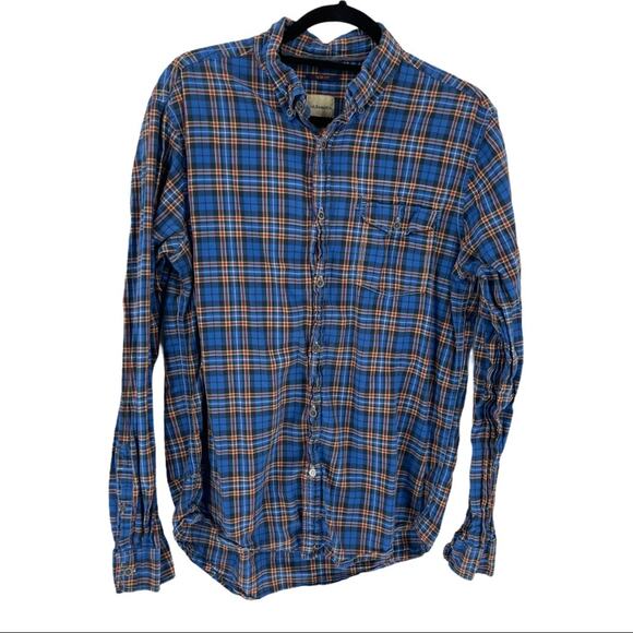 G.H. Bass & Co. Mens Slim Fit Cotton Plaid Button Down Shirt Size Medium M - Picture 3 of 6